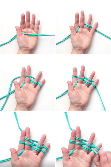 HOW TO START FINGER KNITTING - CASTING ON. — Gathering Beauty | Finger knitting, Finger knitting ...