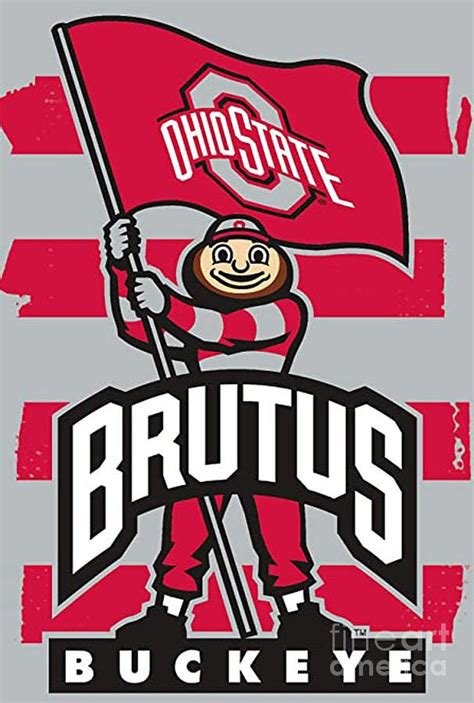 Ohio State Brutus Logo Poster | Buckeyes, Ohio state buckeyes, Ohio ...