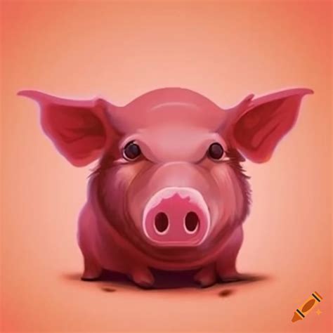 Adorable pig close-up