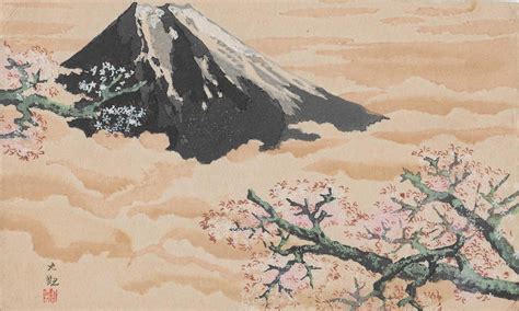 Yokoyama Taikan (1868-1958), Fuji and cherry blossoms, Museum of Fine Arts, Boston | 日本画, 日本美術, 遊亀