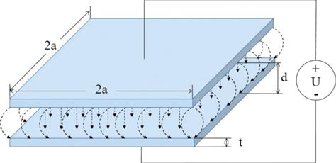 The actual electric field distribution of the parallel plate capacitor | Download Scientific Diagram