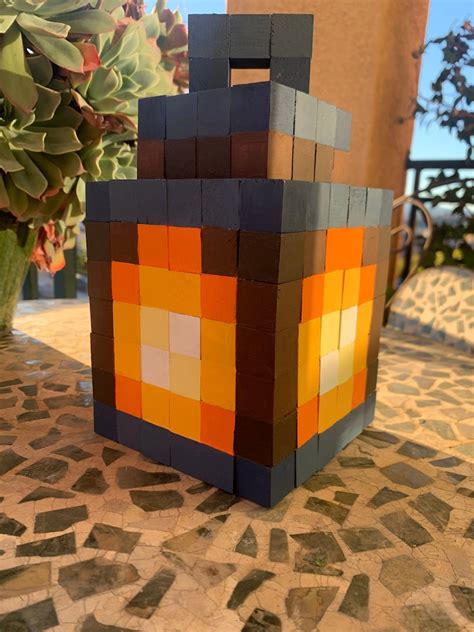 Minecraft Wood Block Lantern - Etsy