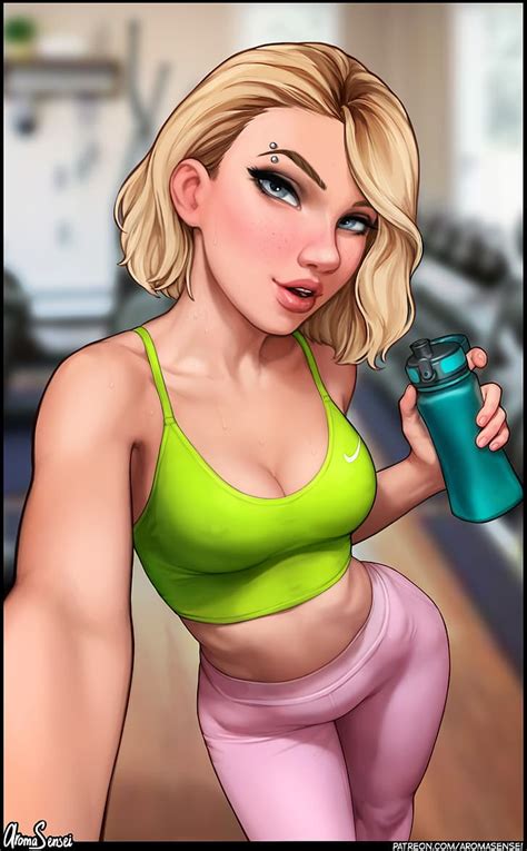 HD wallpaper: Gwen Stacy, Marvel Comics, blonde, gym clothes, green top, leggings | Wallpaper Flare