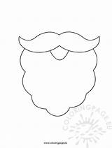 Santa Beard Coloring Page Sketch sketch template