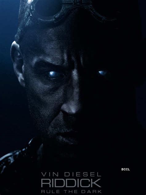 Check out the poster of science fiction action film Riddick starring Vin Diesel.