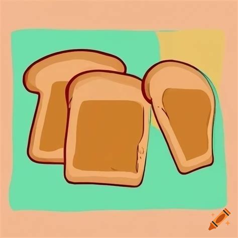 Minimalist geometric art of bread slices on Craiyon
