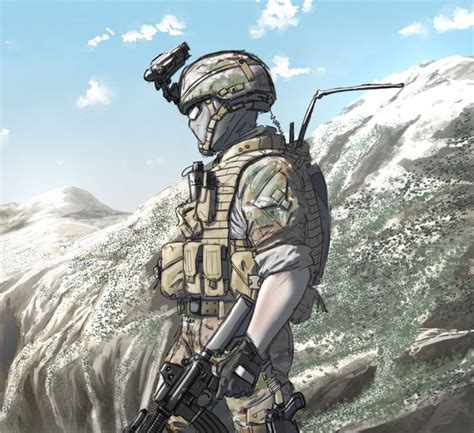 Lone wolf by aFletcherKinnear on deviantART | Anime military, Soldier drawing, Combat art