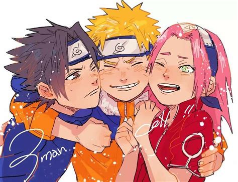 Team 7 - Sasuke Uchiha, Naruto Uzumaki, Sakura Haruno ♥♥♥ #FanArt ...