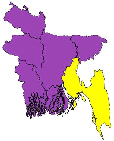 Maps of Bangladesh: Chittagong Division