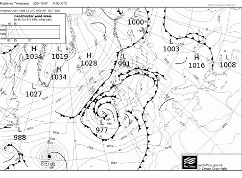 Surface pressure charts FLOODWARN Latest weather for the UK - Surface analysis with surface ...