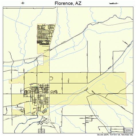 Florence Arizona Street Map 0423760