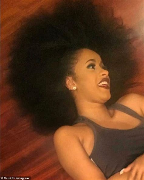 Cardi B embraces her natural 'hair texture' on Instagram: 'This is really how my hair is ...