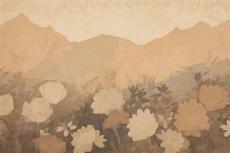 Download premium image of Painting of aesthetic mountain flower ...