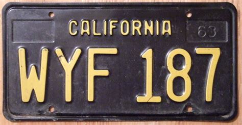 CALIFORNIA 1963 LICENSE PLATE | In 1963 California issued ne… | Flickr