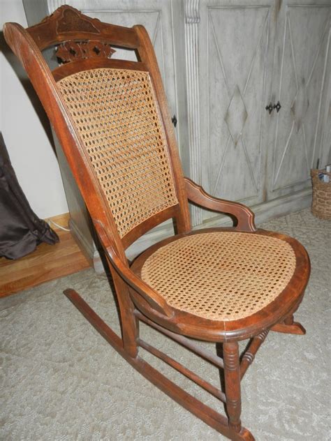 Vintage Cane Rocking Chair for a Young Person Furniture Living Room ...