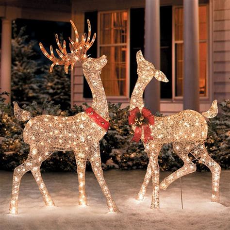 Outdoor Christmas Reindeer Decorations Lighted - HMDCRTN