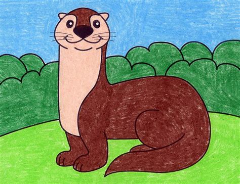 Cute Otter Drawing