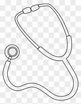 Stethoscope Coloring  Page Free Transparent PNG sketch template