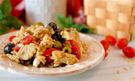 Muffuletta Olive Pasta Salad Recipe | Norine's Nest