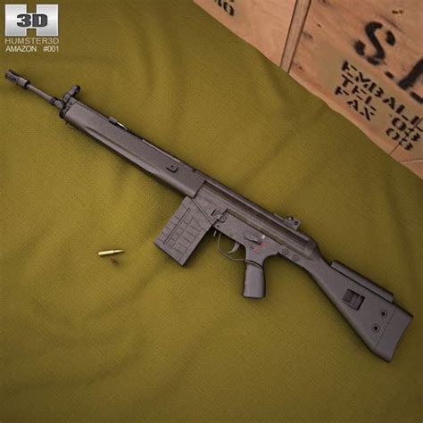 Heckler & Koch G3A3 3d model from humster3d.com. Price: $50 Weapons Guns, Guns And Ammo, Ak 12 ...