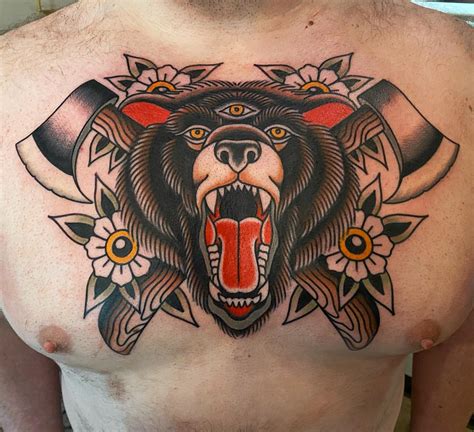 Traditional Bear Tattoos