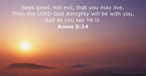 July 13, 2023 - Bible verse of the day - Amos 5:14 - DailyVerses.net