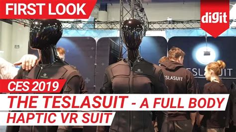 CES 2019: The Teslasuit - A Full Body Haptic VR Suit with 60 Sensors In It | Digit.in - YouTube