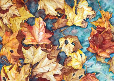 [PAINTING] 9 Gorgeous Autumn Leaves Paintings to Color your Life - ART ...