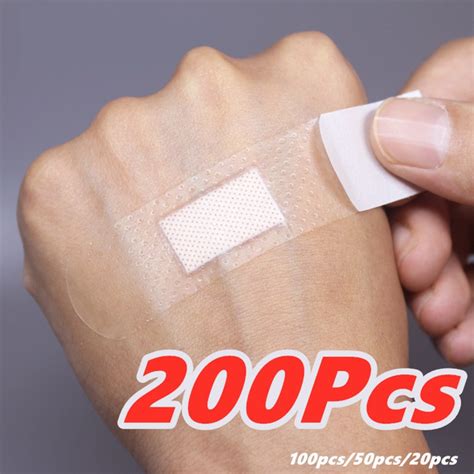 200/100/50/20 pcs high elastic transparent waterproof band-aid ...