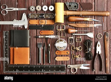 Leather crafting tools Stock Photo - Alamy