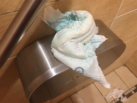 Someone left their dirty diaper at the McDonald's bathroom : r/trashy