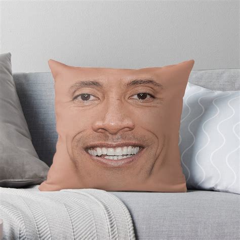 The Rock Face Throw Pillow Case Dank Meme Pillow Cover - Etsy