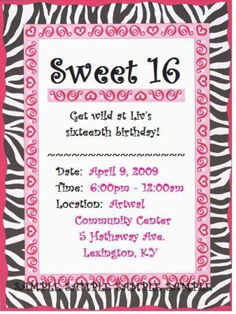 16 Birthday Invitation Wording | BirthdayBuzz