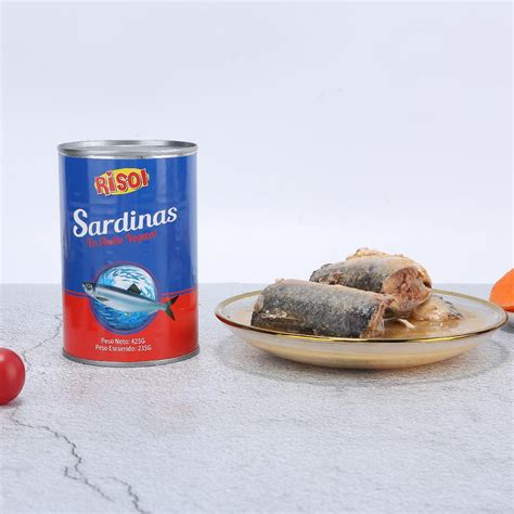 tin sardine in oil vegetable fish fresh canned net weigh 425 grams ...