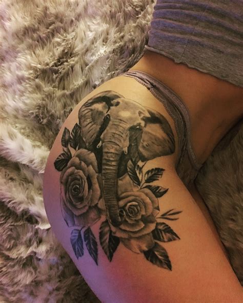 Discover 74+ elephant thigh tattoos for females latest - in.cdgdbentre