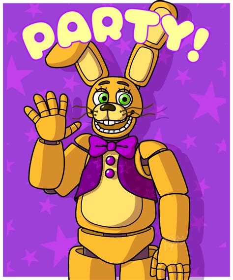 "Party!"... again, a second attempt at a Spring Bonnie poster : r/fivenightsatfreddys