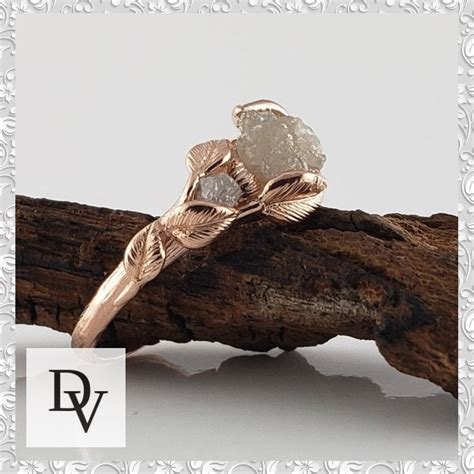Rough Uncut Diamond Engagement Ring - 14K Gold, Unique Engagement Ring, Raw Di… | White gold ...