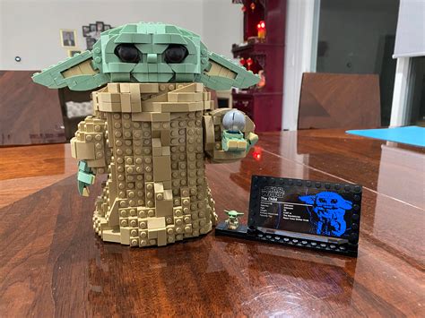 Build my very first lego set. Really love this baby Yoda. I thought it’d be bigger. : r/StarWars