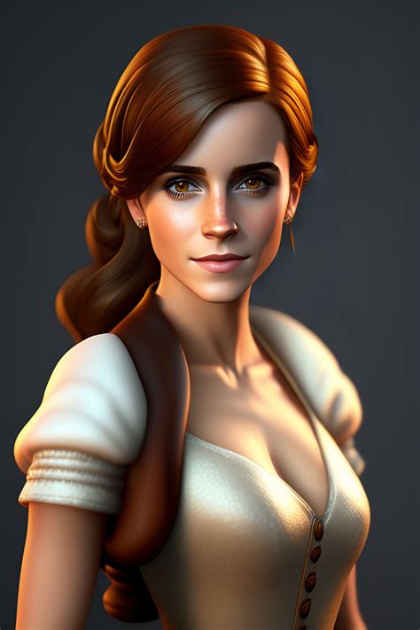 Lexica - Emma Watson, 3D Model Disney Character, Autodesk, Maya, cute, hot