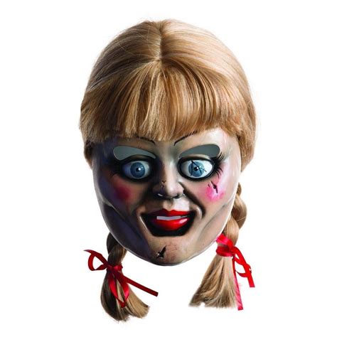 Annabelle The Conjuring Adult Size Creepy Doll Face Mask w/ Wig ...