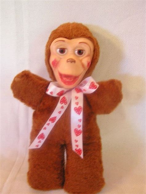 Vintage stuffed monkey toy | Toy monkey, Vintage toys, Rubber face