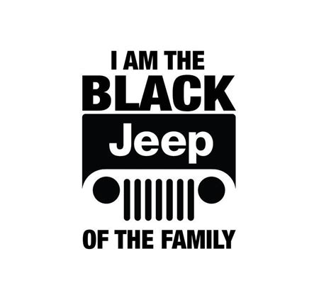 I am the black jeep of the family Vinyl decals window stickers | Etsy