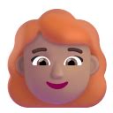 Woman Red Hair 3d Medium Icon | FluentUI Emoji 3D Iconpack | Microsoft