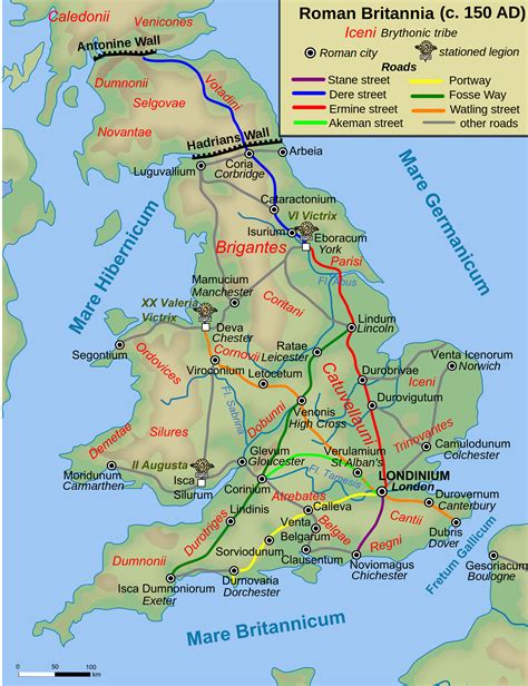 Main Roman roads in Britain | Roman britain, Map of britain, Roman roads