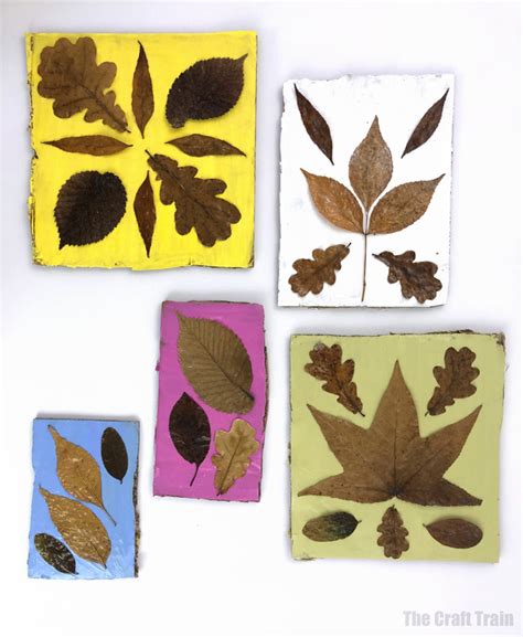 Pressed leaf art - The Craft Train