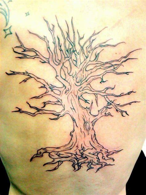 My brother's back piece still in progress... tree outline. Tattoo by Sean Kiersztyn | Tree ...