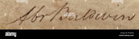 24 Abraham Baldwin signature 01 Stock Photo - Alamy