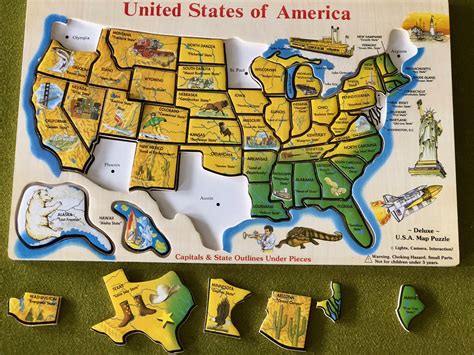 United States of America Wooden Puzzle | Traditional toys, Puzzle ...