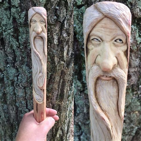 Image result for Carving Faces On Walking Sticks # ...