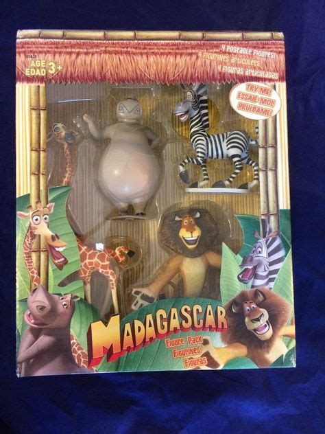 Madagascar Action Figures Pack 4 Poseable Figures From First Madagascar Movie! | eBay ...